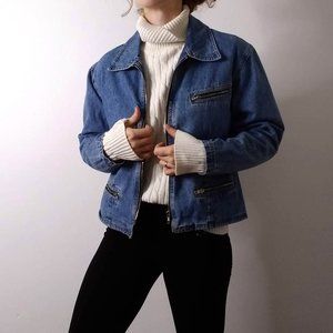 Denim Jacket w/ Funky Pockets | Xhilaration Jean